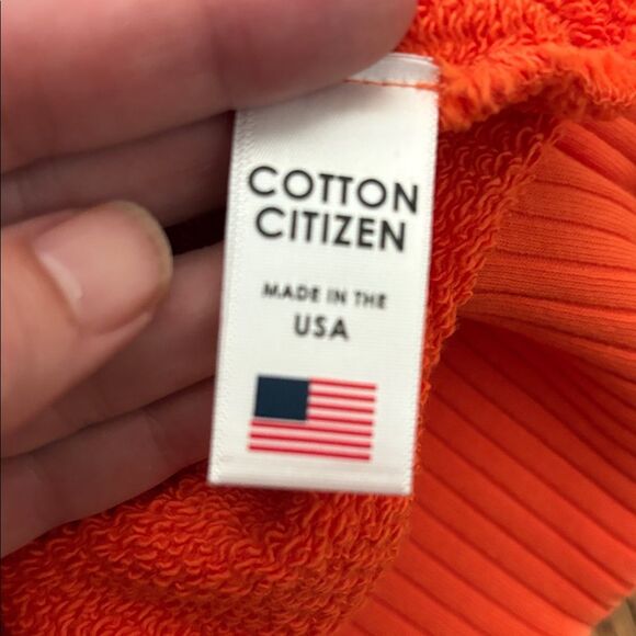 Cotton Citizen Bronx Hoodie Full Zip Orange Men's size Small NWT - Picture 9 of 12